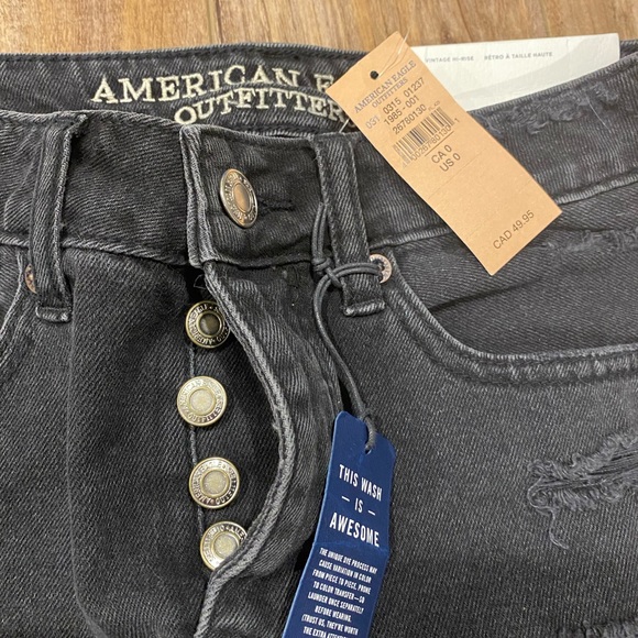 American Eagle Distressed High-Rise Denim Skirt (Size 0) - Picture 2 of 3